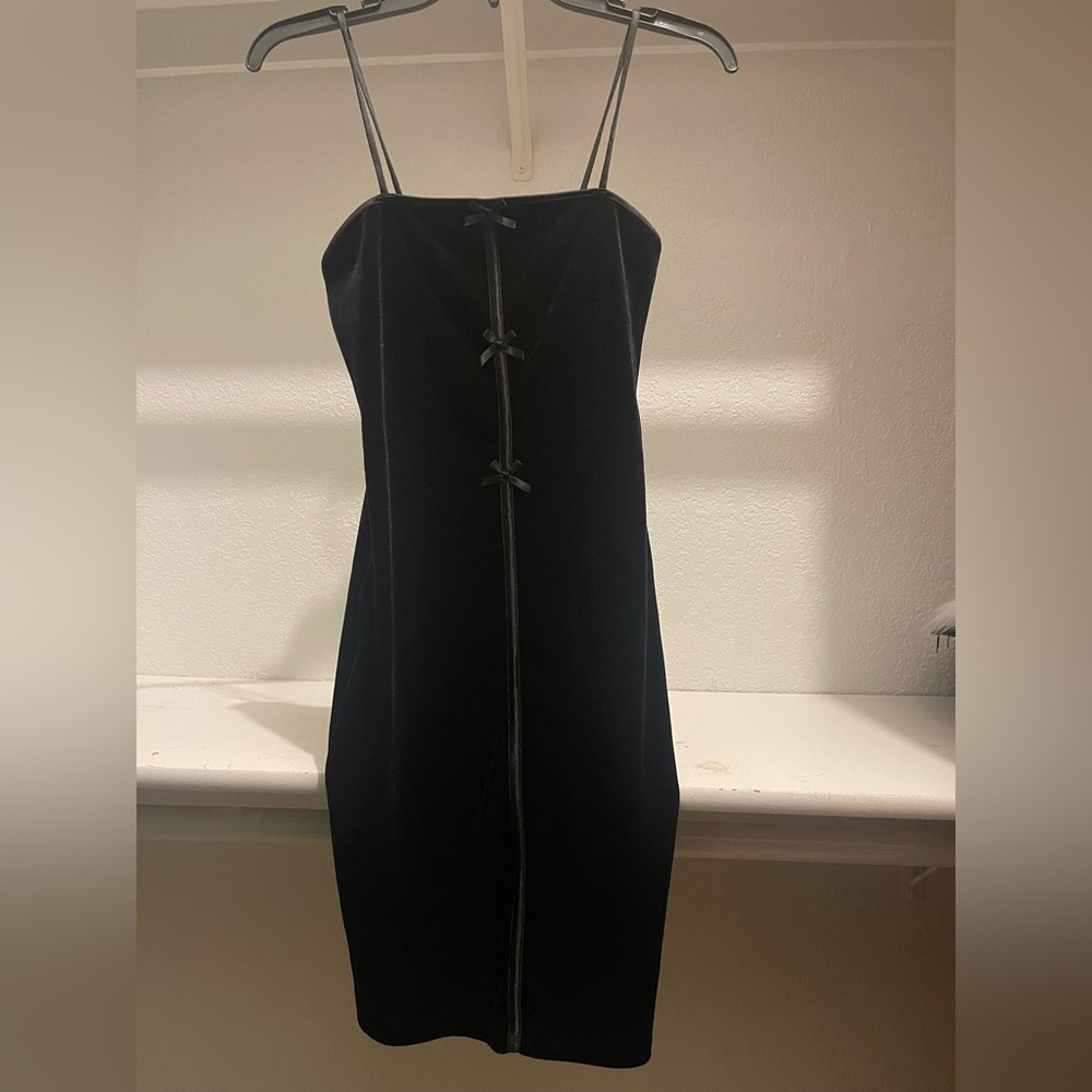 Vintage inspired Small black Velvet Goth Fairy LBD  Goth Whimsigoth FairyGruch